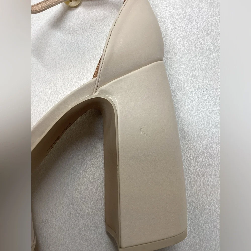 Sam Edelman Bailey Two-Piece Ankle-Strap‎ Platform Pumps Size 8.5